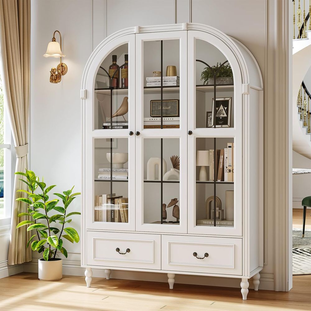 Storage & Organization - خزانة مطبخ مقوسة بارتفاع 70.8 بوصة،