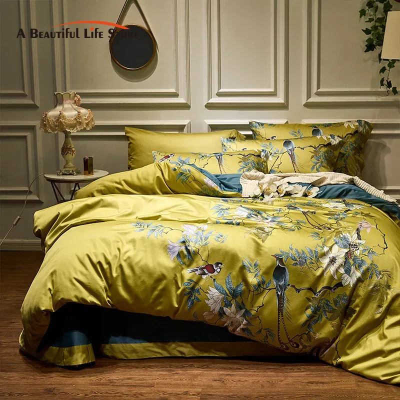 Aesthetic Floral Duvet Cover - طقم مفارش سرير قطن مصري فاخر