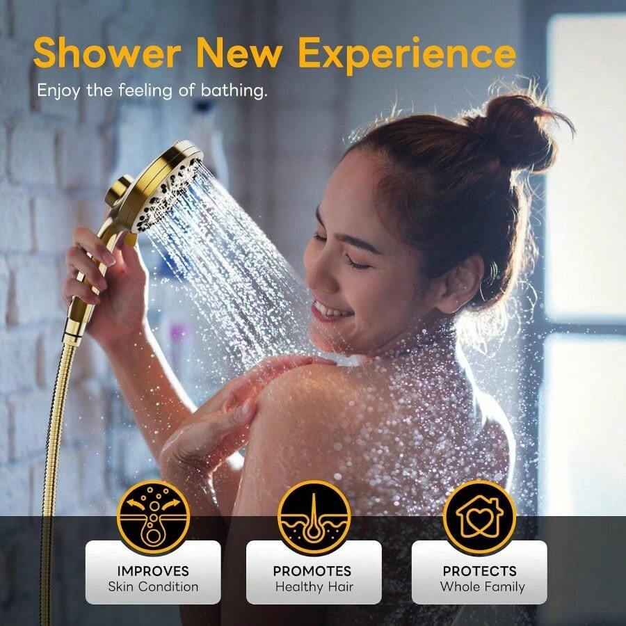 رأس دش يدوي عالي الضغط بـ 10 ا - مراجعة High Pressure Shower Head Handheld وسعره