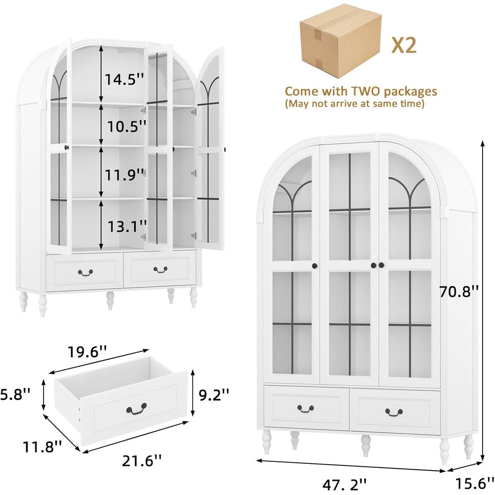 خزانة مطبخ مقوسة بارتفاع 70.8  - مراجعة Storage & Organization وسعره