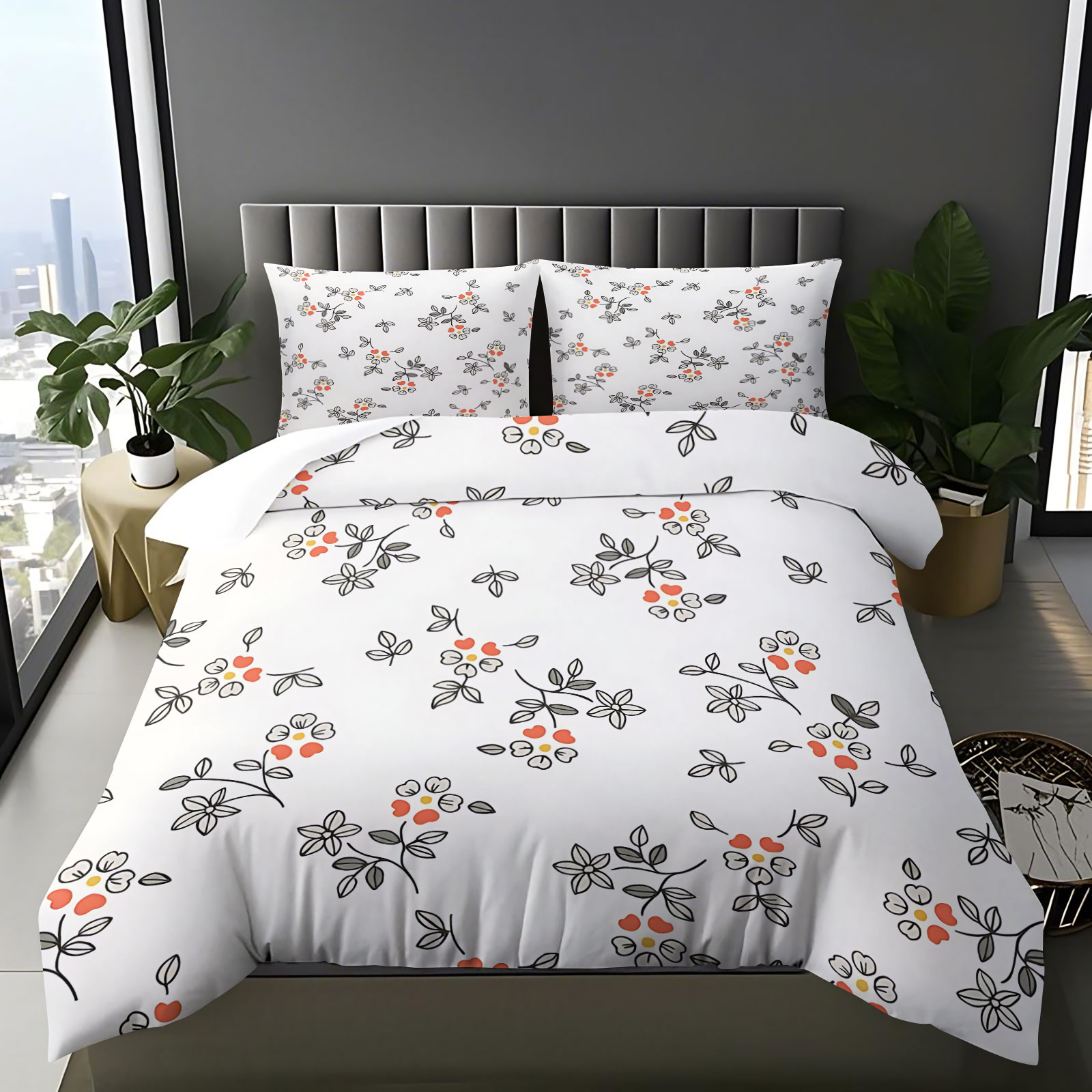 طقم غطاء لحاف بسيط مكون من قطع - مراجعة Aesthetic Floral Duvet Cover وسعره