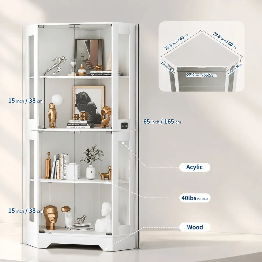 خزانة زاوية بيضاء رقم 65، مصمم - مراجعة Storage & Organization وسعره