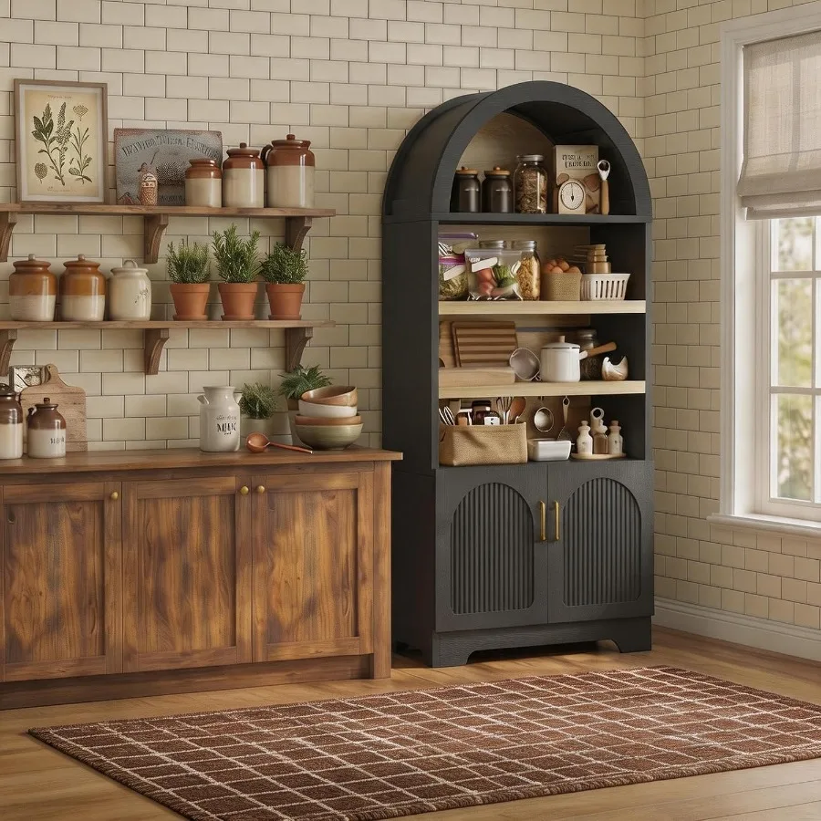 خزانة مطبخ عالية بتصميم مقوس ل - مراجعة Storage & Organization وسعره