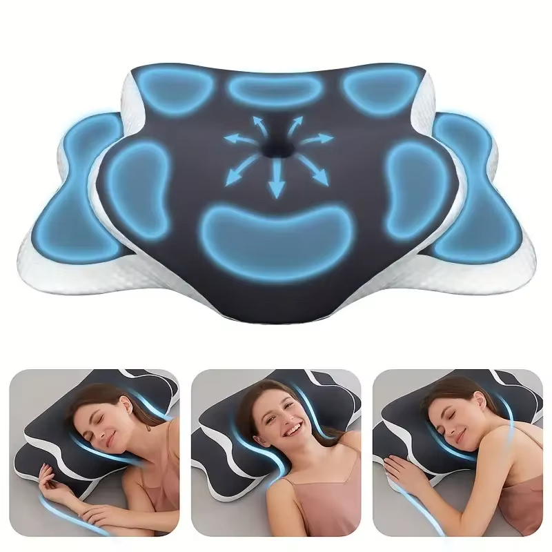 وسائد من الفوم الذاكر على شكل  - مراجعة Memory Foam Orthopedic Pillow Neck Pain وسعره