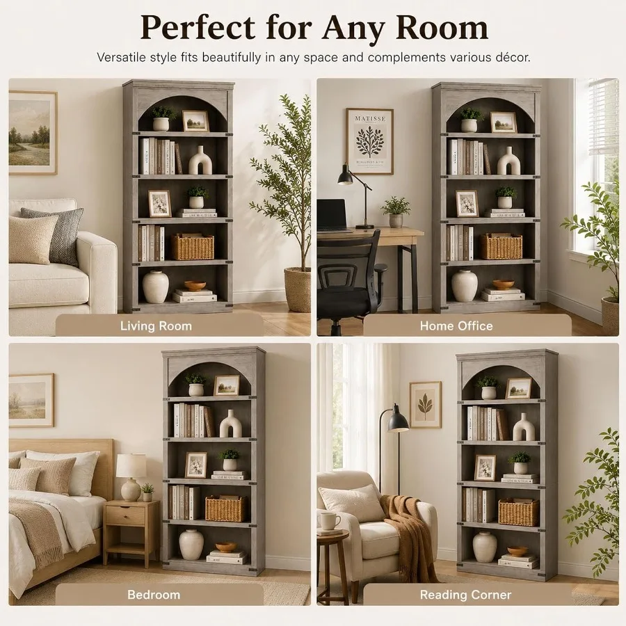 خزانة كتب مقوسة بتصميم ريفي، 6 - مراجعة Storage & Organization وسعره